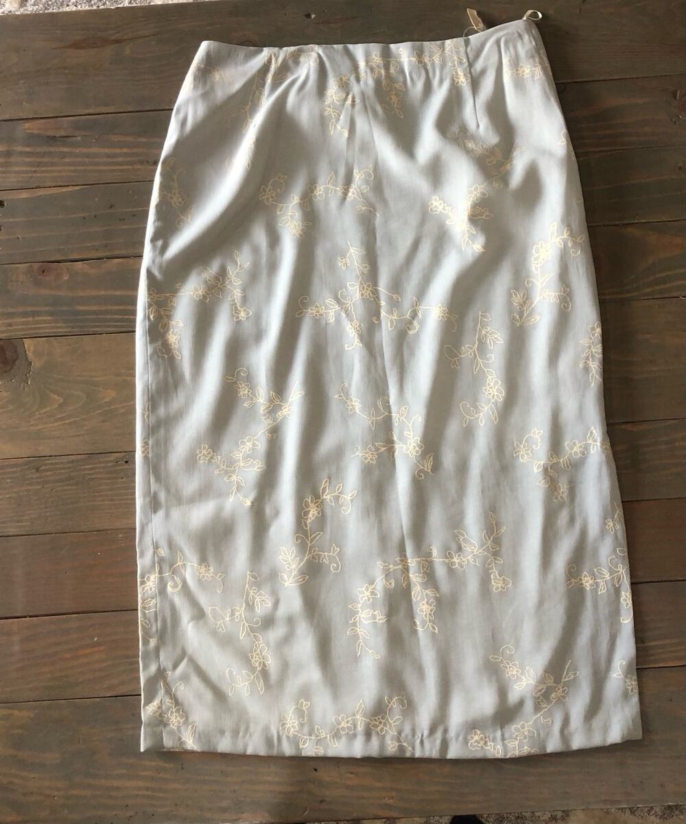SO-EN vintage baby blue lined knee length pencil skirt women's size XL NEW